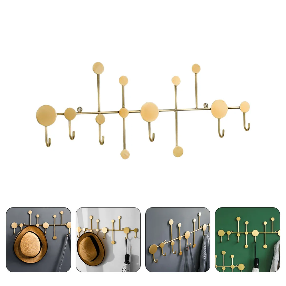

Hook Wall Hooks Rack Hanger Coat Row Kitchen Mounted Key Organizer Iron Hanging Clothes Rail Pan Cast Peg Girls Robetableware