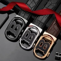 men belts automatic buckle belt genune leather high quality belts for men leather strap casual buises for jeans