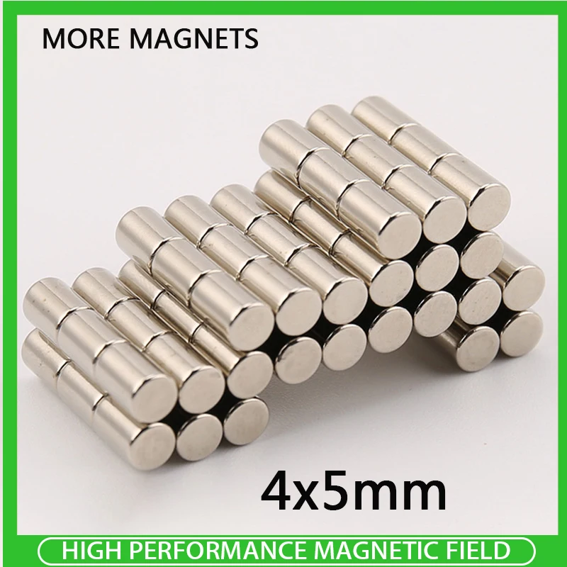 

20~1000PCS 4x5mm Powerful Magnets 4mm x 5mm Permanent Small Round Magnet Fridge Neodymium Magnet Super Strong 4*5mm