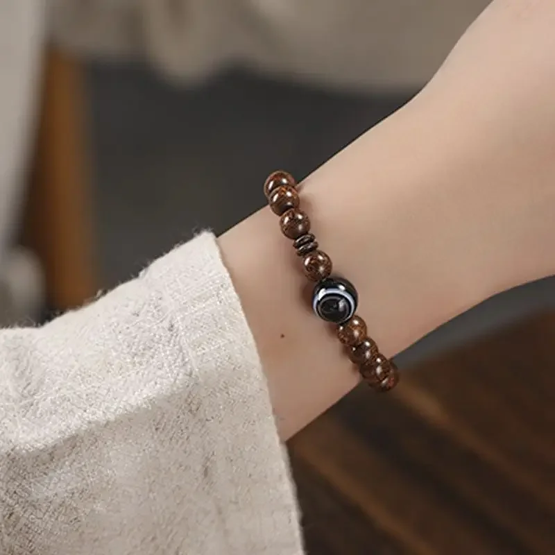 Браслеты из натурального сандалового дерева в китайском ретро-литературном