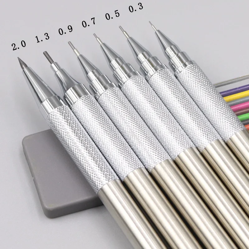 S 2h Hb 2b Lead 0.3 0.5 0.7 0.9 1.3 2.0 Heavy Metal Pencil Refill Student Writing Art Student Drawing