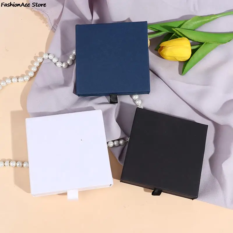 1 шт. тонкий ящик из крафт-бумаги коробка для упаковки ювелирных изделий