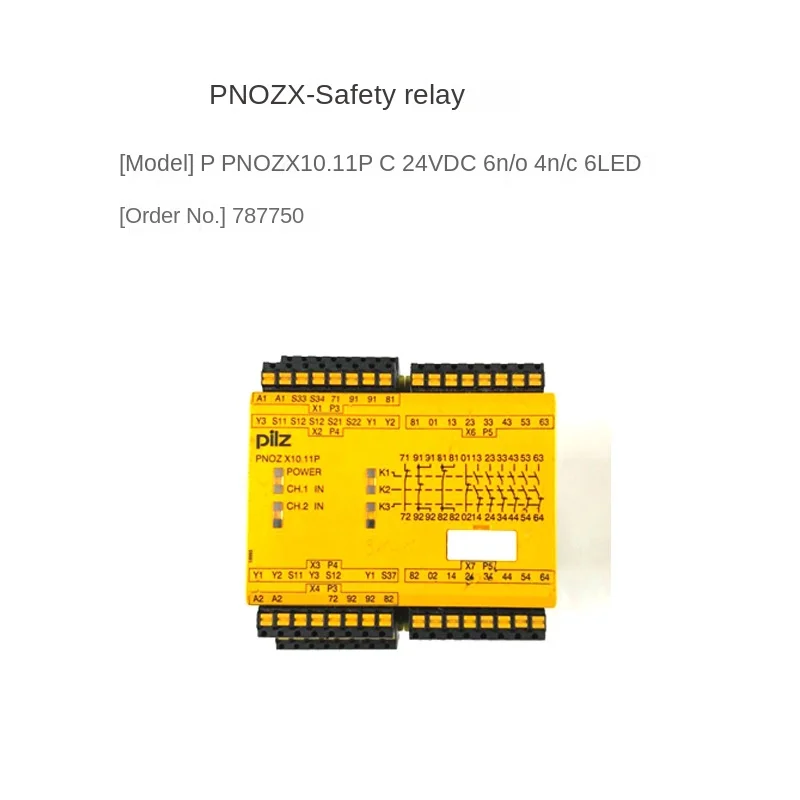 Фото Промышленные реле безопасности PILZ PNOZ X10.11P C 24 В постоянного тока 6n/o 4n/c 6LED 787750 Совершенно новый оригинальный продукт Многофункциональная конфигурация №2