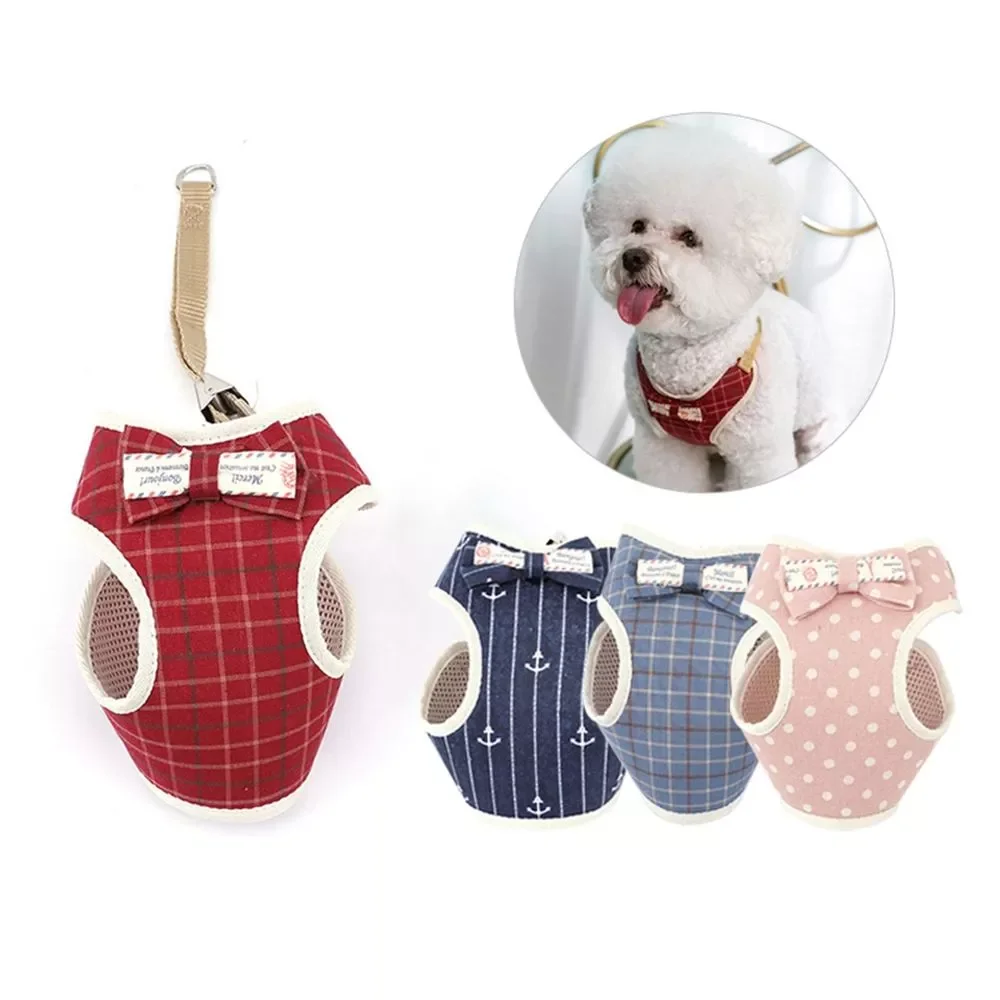 

Adjustable Cute Puppy Vest Breathable Chihuahua Training Dog Leads Pet Supplies Cat Chest Strap Dog Harness Leashs