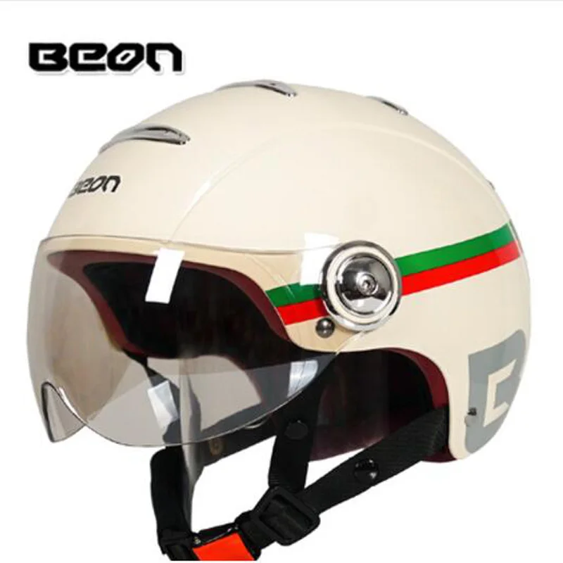 

Men's Women BEON Summer Half Face Motorcycle Helmet Electric Bicycle Motorbike Safety Helmets ABS Capacete De Moto Casco Casque