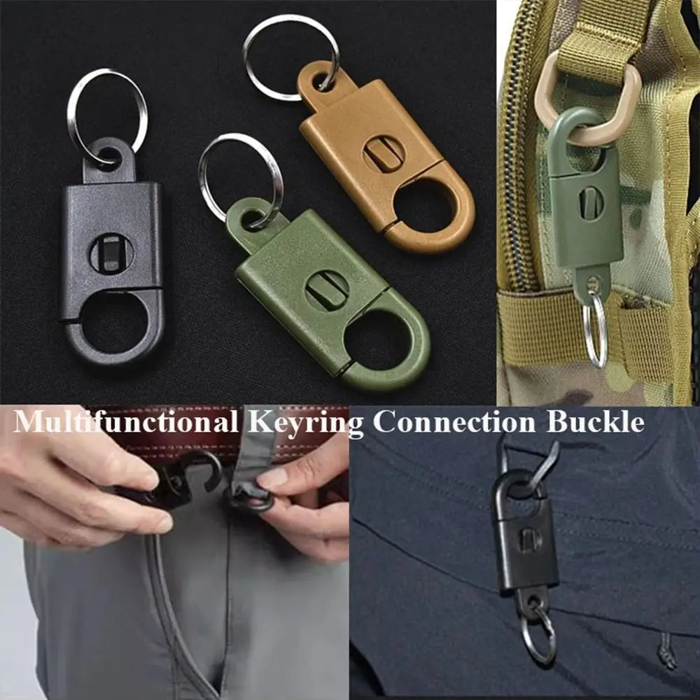 

Quick Release Keyring Connection Buckle New 3 Colors Multifunctional Safety Spring Hook Hanging Buckles Outdoor Tool