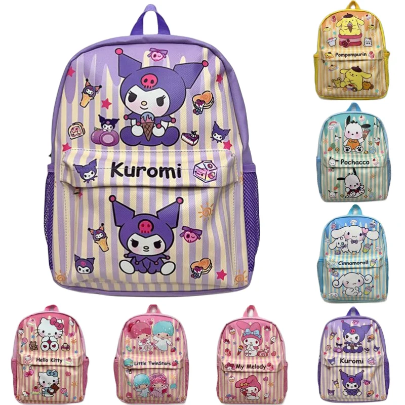 

Милый рюкзак Hello Kitty Cinnamoroll Kuromi My melody полакко кожаный водонепроницаемый школьный портфель для студентов Осветляющий износостойкий рюкзак