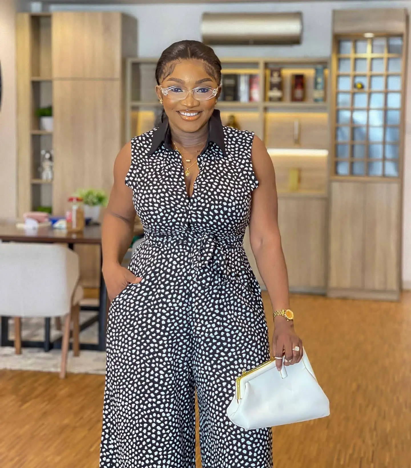 Plus Size Elegant Jumpsuit Dot Print Sleeveless Outfit Female Outwear Designer Wide Leg Pant 2023 Summer Fashion Women Jumpsuits