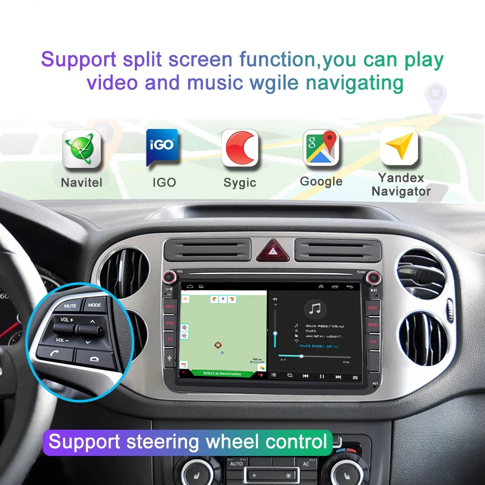 Автомобильный мультимедийный плеер автомагнитола на Android с GPS для VW/Volkswagen Skoda Octavia