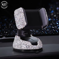 3 in 1 360 degree car phone holder for car dashboard auto windows and air vent with diy crystal diamond type for bmw for toyota