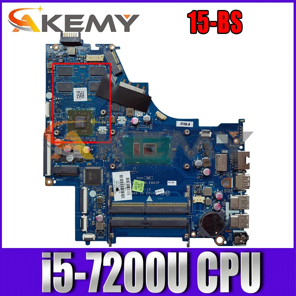 

Материнская плата ноутбука 924756-601 924756-501 для HP Pavilion 15-BS i5-7200U материнская плата для ноутбука 216-0867071 DDR3