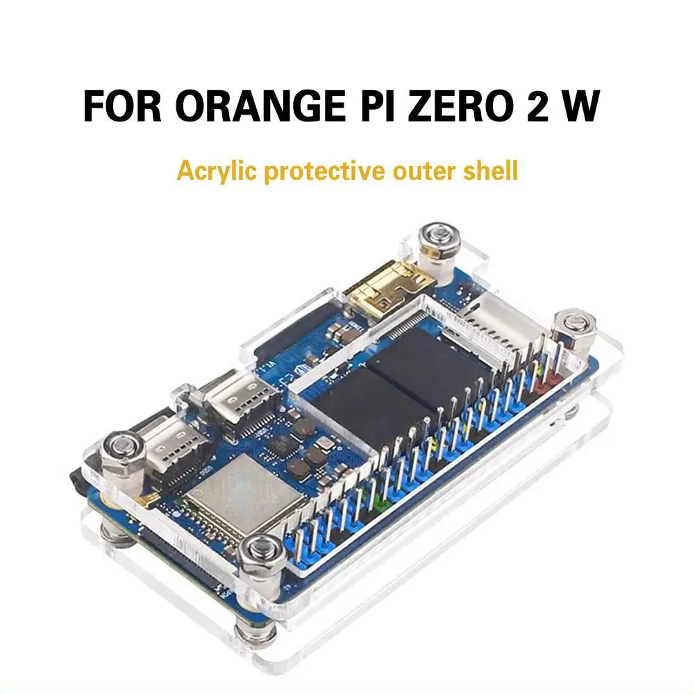 Прозрачный Акриловый Корпус для Orange Pi Zero 2W макетная плата дисплей защитный чехол