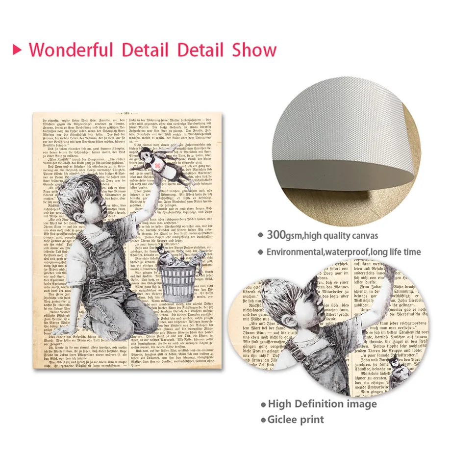 Настенная картина с изображением банки девочки воздушного шара собаки