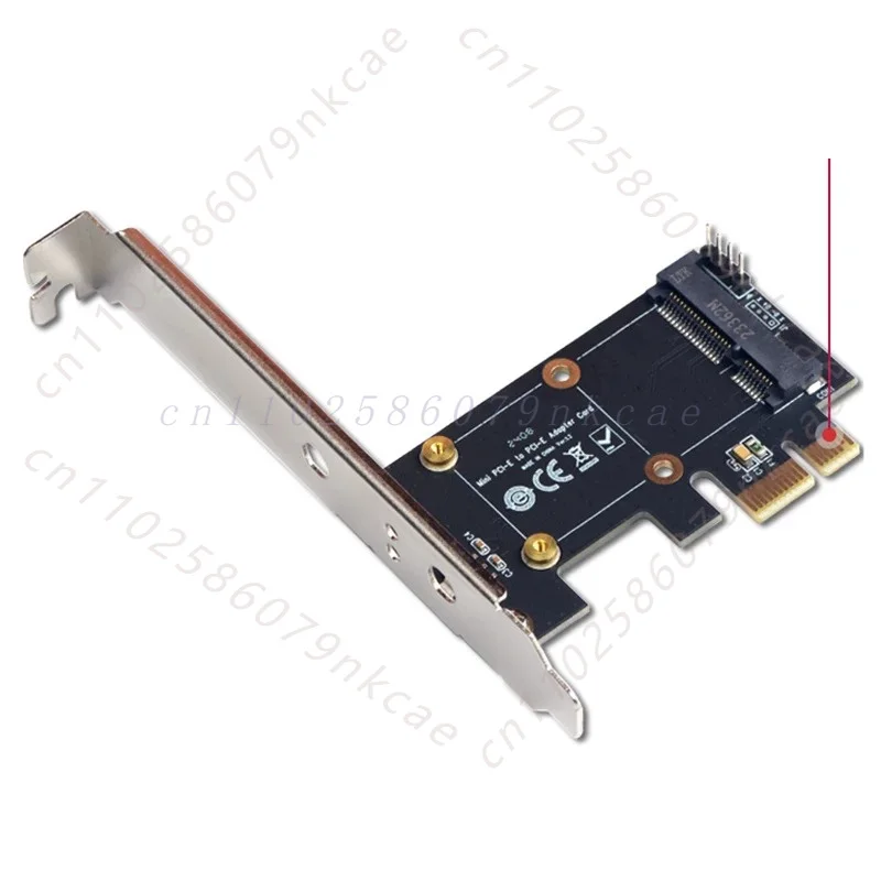 Фото Адаптерная карта PCI-E на Mini PCI-E, плата расширения слота MiniPCI-E для настольных компьютеров, беспроводных WiFi-карт, модулей последовательного порта RS232 COM №2
