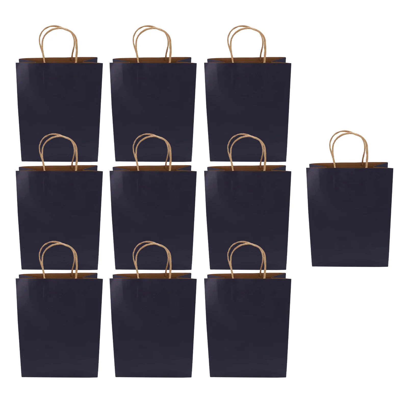 

10pcs Gift Packing Bags Kraft Paper Food Bag Handle Paper Bag Bread Packing Holder