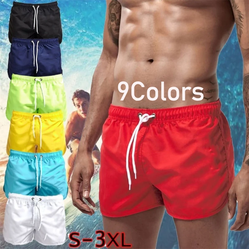 

Summer Quick Dry Shorts Men's Swimwear Beach Shorts Swimming Shorts Beach Sportswear 9 Colors