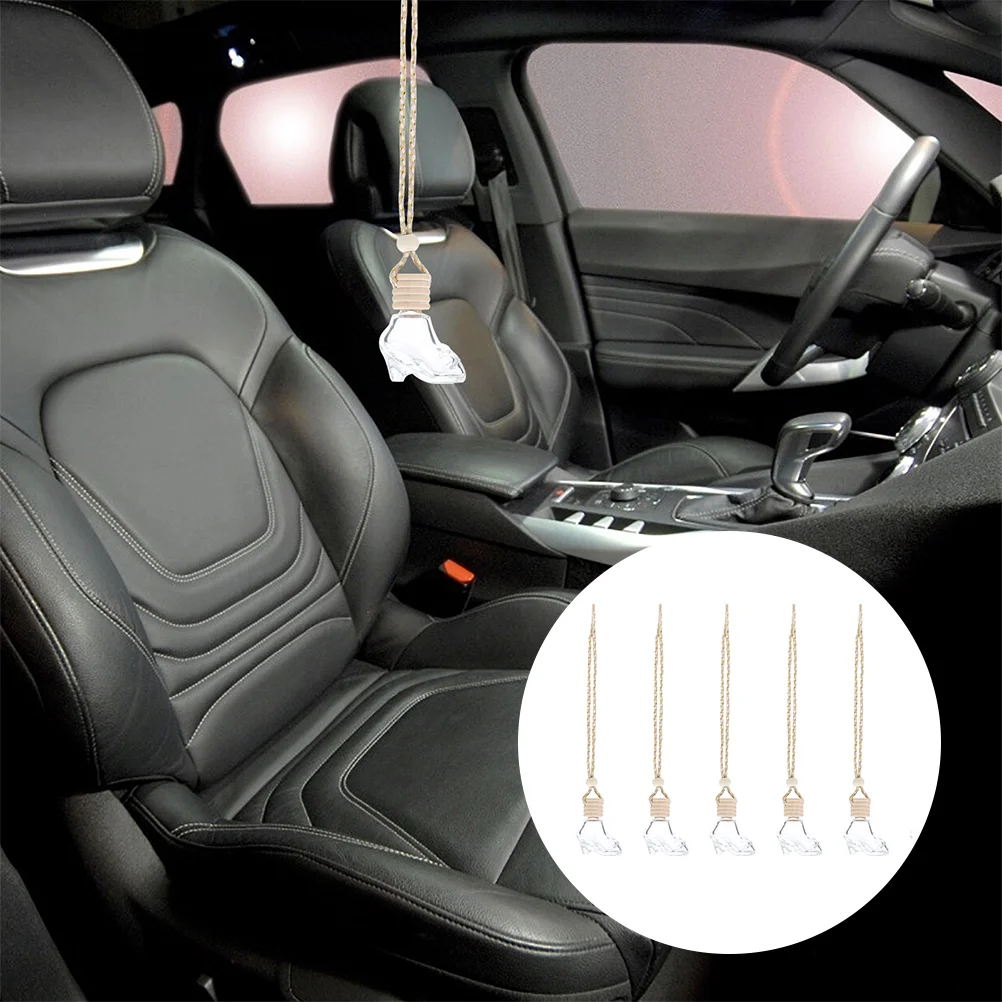 

5 Pcs Car Perfume Sample Containers Hanging Perfume Container Essential Oil Air Freshener Travel Perfume