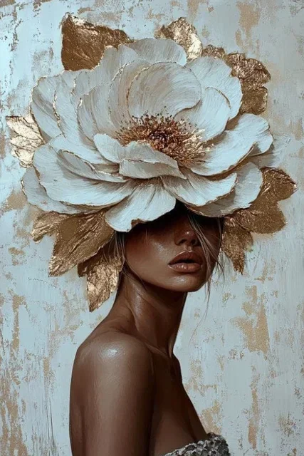 

Женские цветочные картины на холсте, хлопок, деревня