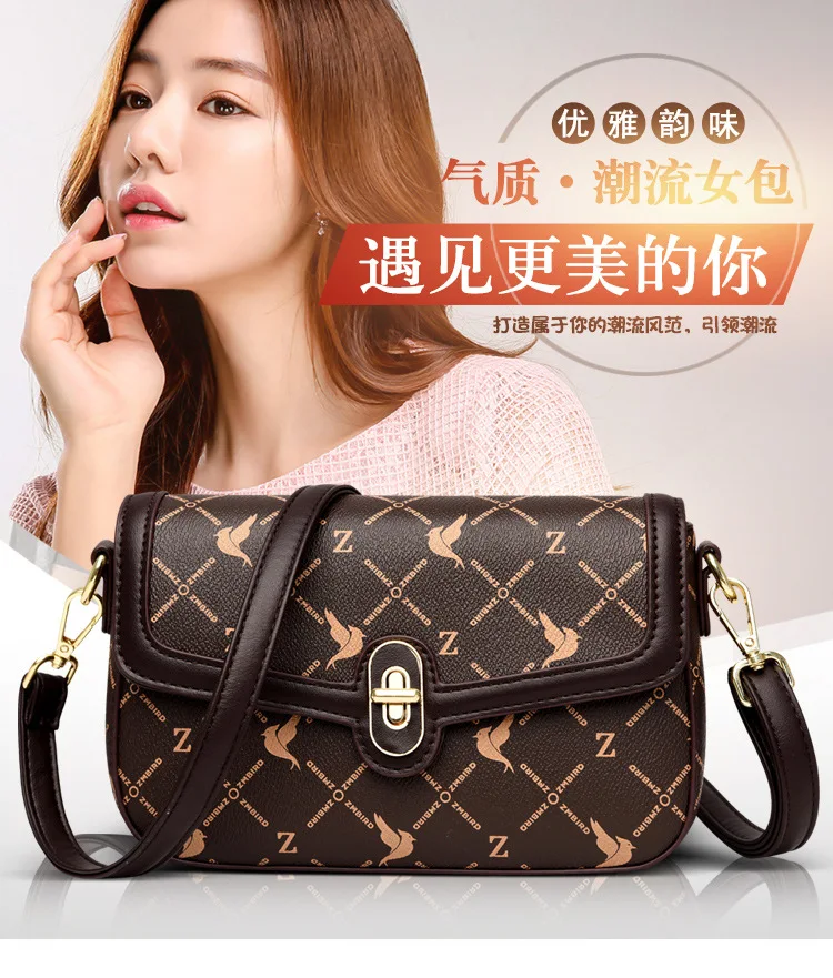 Women's bags women's 2022 European and American new retro ladies small square bags middle-aged fashion elegant shoulder messenge