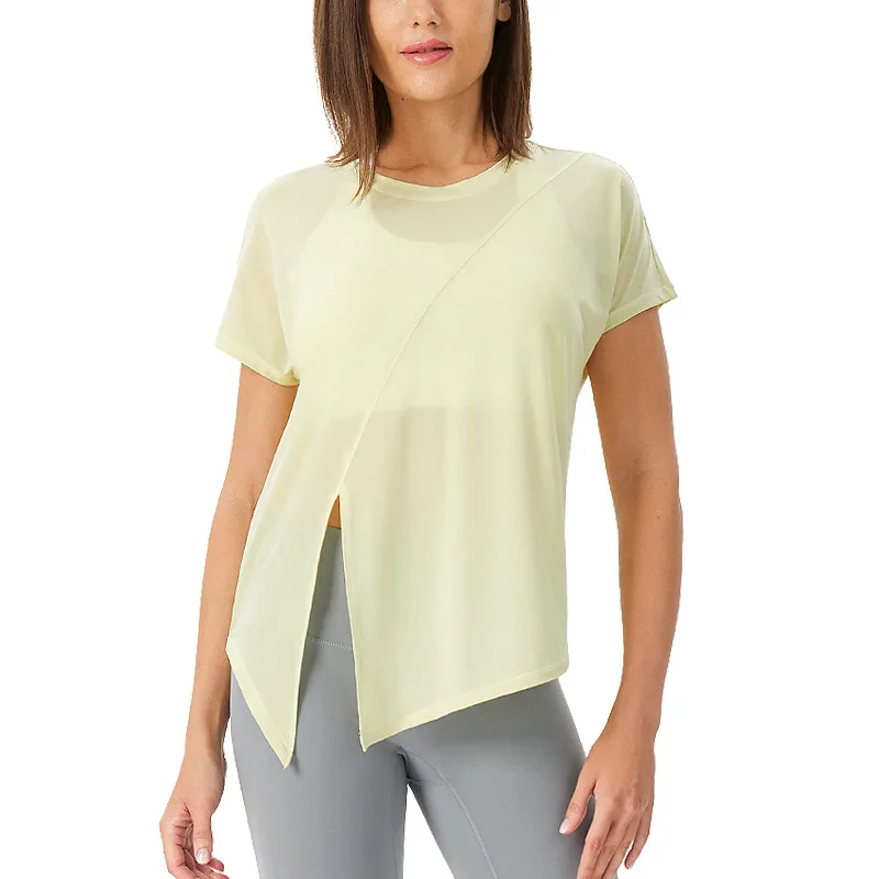 

Sports Yoga Clothes Blouse Women's Loose Breathable Quick Drying Clothes Fitness Clothes Top Yoga Vest Short Sleeve T-shirt