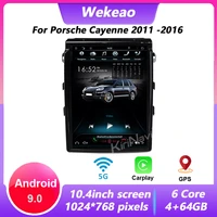 wekeao 10 4 inch 1 din android 9 autoradio for porsche cayenne 2011 2016 car radio with bluetooth dvd multimedia player carplay