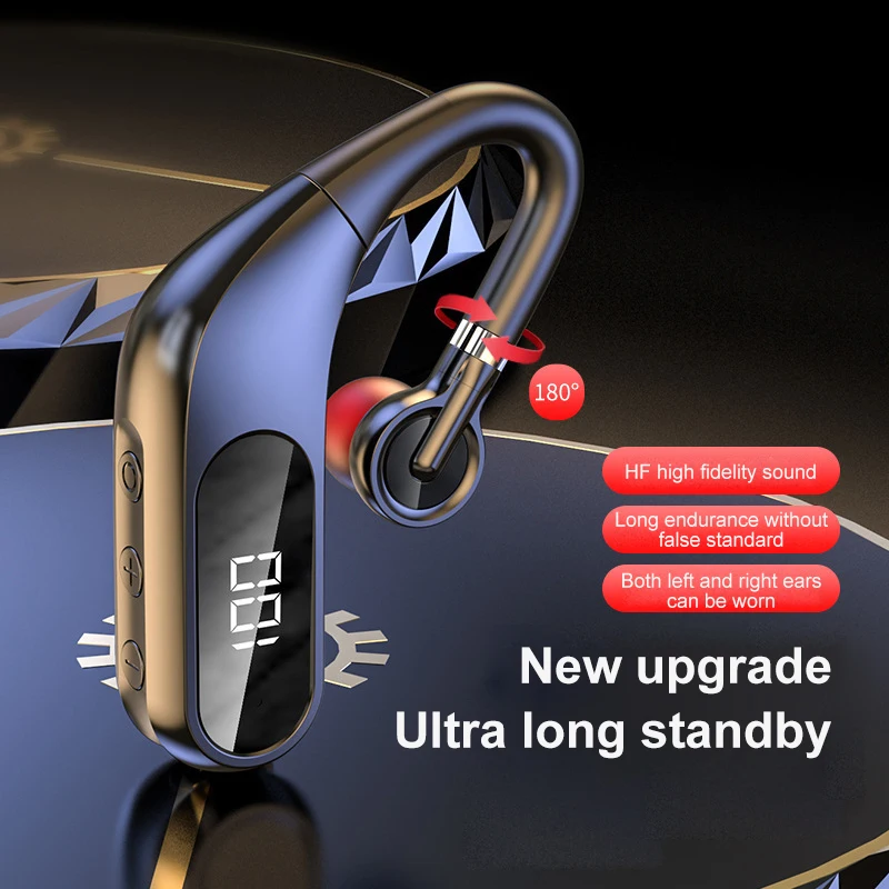 KJ10 бизнес bluetooth совместимая гарнитура вращение на 180 ° Висячие Наушники TWS Спортивные Беспроводные наушники для Android IOS