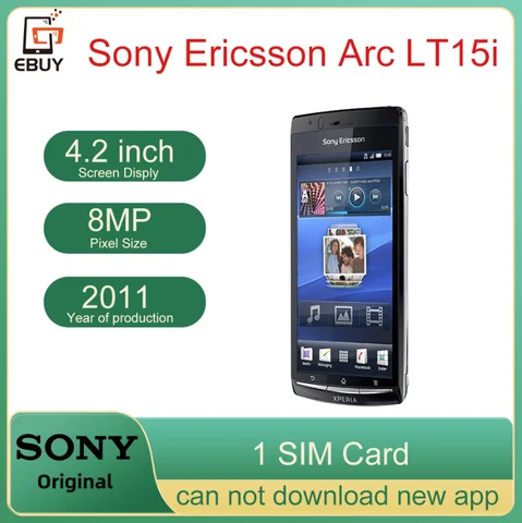 Оригинальный мобильный телефон Sony Ericsson Xperia Arc LT15i Xperia Anzu x12, 1 SIM-карта, 3G, Android-телефон