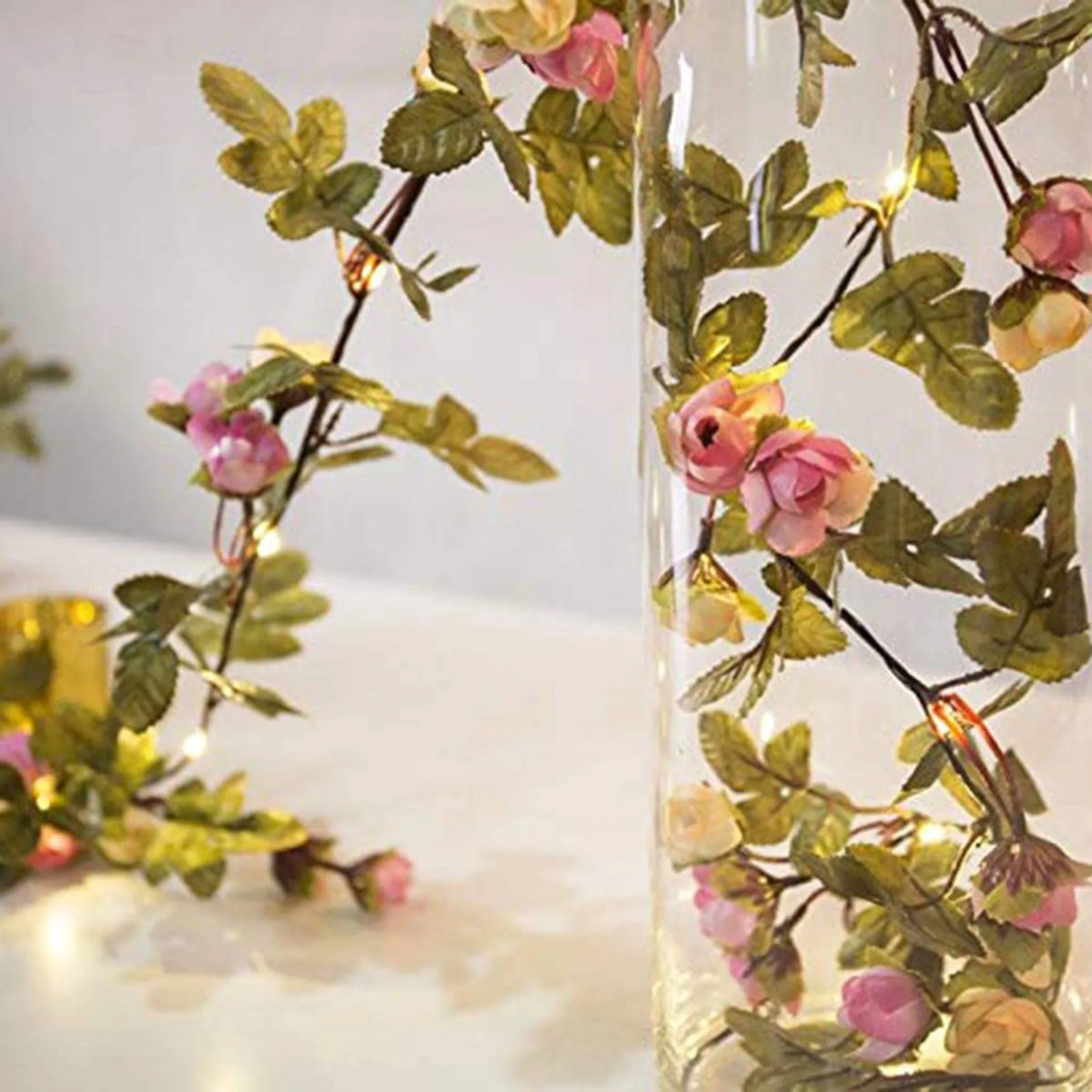 

Светодиодная уличная гирлянда с подсветкой, светильник с питанием от аккумулятора, в виде листьев дерева, рождественские светильники, проз...