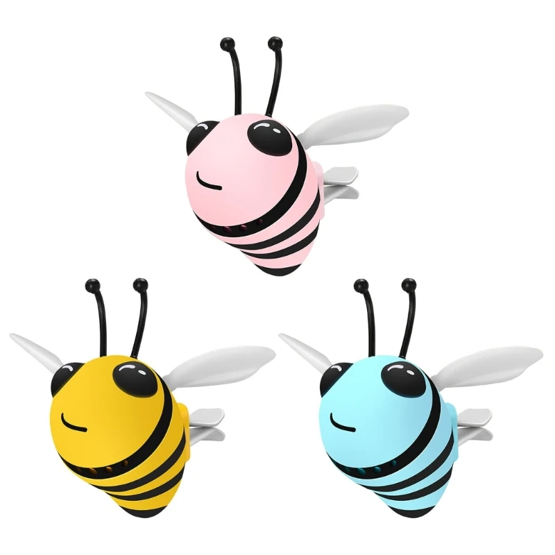 

U90C Car Vent Clip Air Freshener Perfume Diffuser Plant Cute Bees Decoration