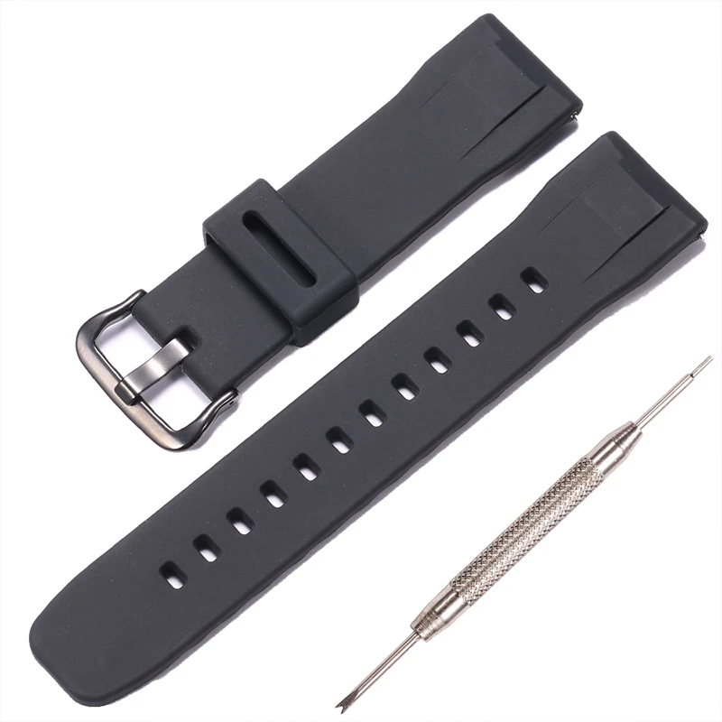 Watch Accessories For Pro Trek PRG-650Y Suitable For Casio prg650 PRG-600 PRW6600 Men's Silicone wristband 24mm Strap