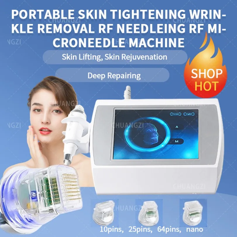 

2023 Latest Styles Beauty Equipment Skin Care Machine R/F Microneedle Machine Remove Acne Scar And Body Microneedlee