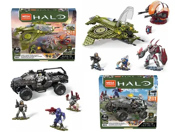 Mega Bloks Halo Hijacked Ghost Vehicle Halo Infinite Construction Set with Spartan Recon Character Figure Building Toys for Kids