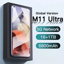 Global Version M11 Ultra Smartphone 16GB 1TB 6800mAh Mobile Phone 7.3 Inch HD Android 10 10 Core Unlock 4G 5G Celular Cellphones