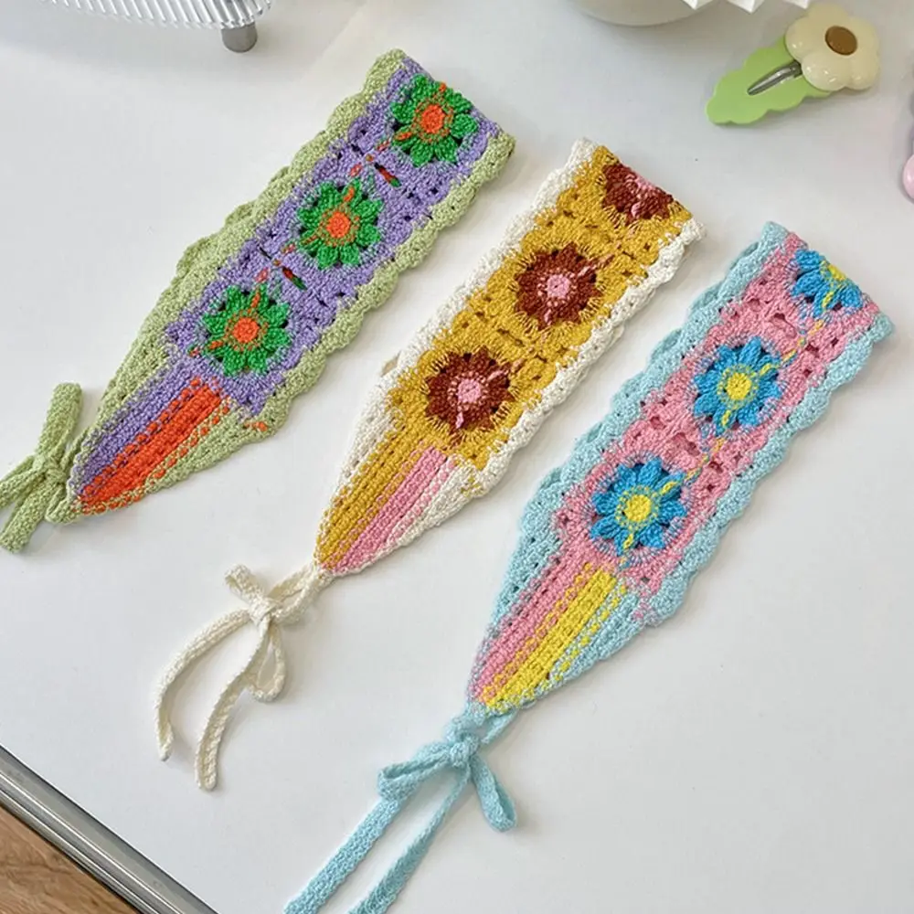 Женский вязаный крючком шарф в стиле ретро