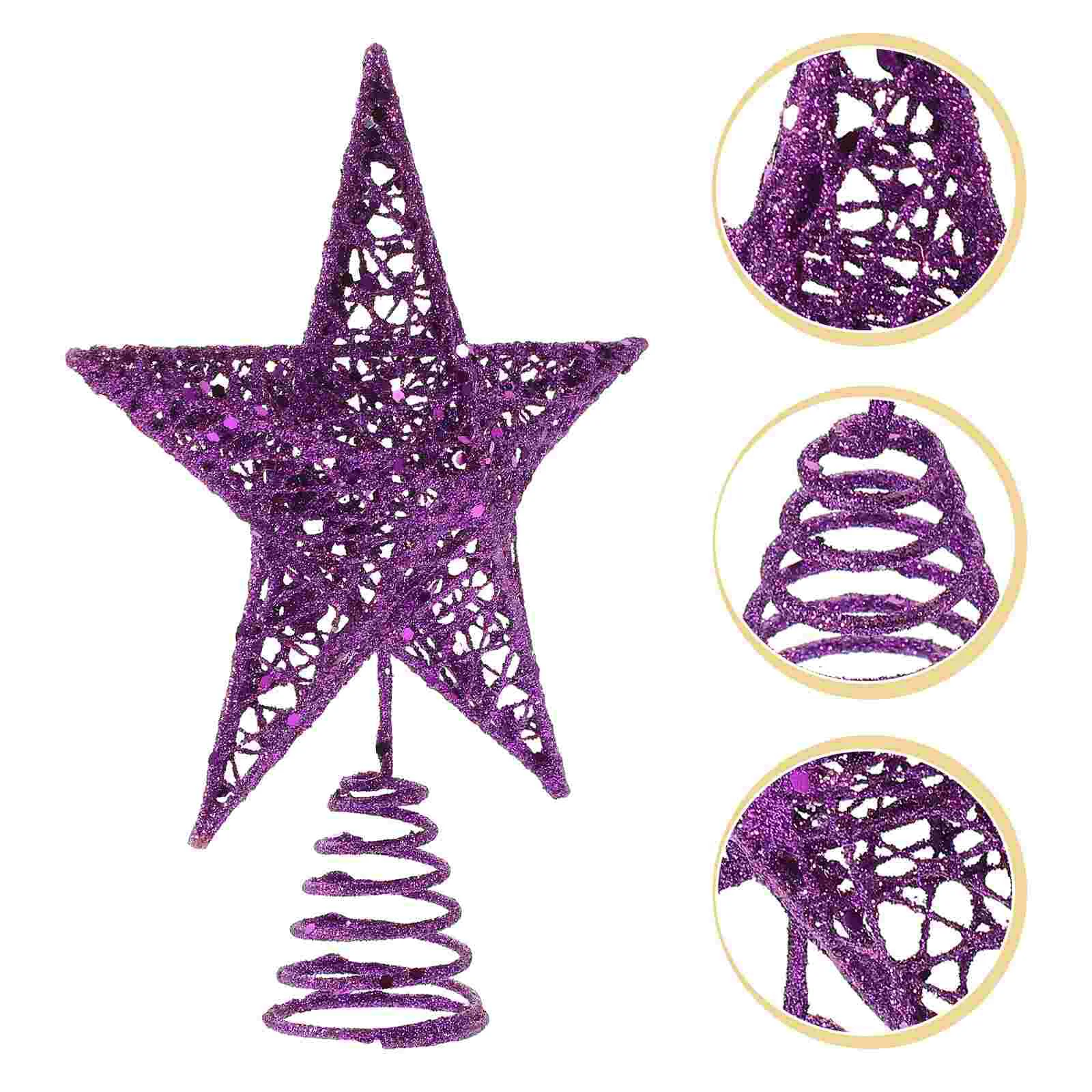 

Christmas Tree Top Star Treetop Decor Xmas Topper Decoration Ornaments Metal Trim