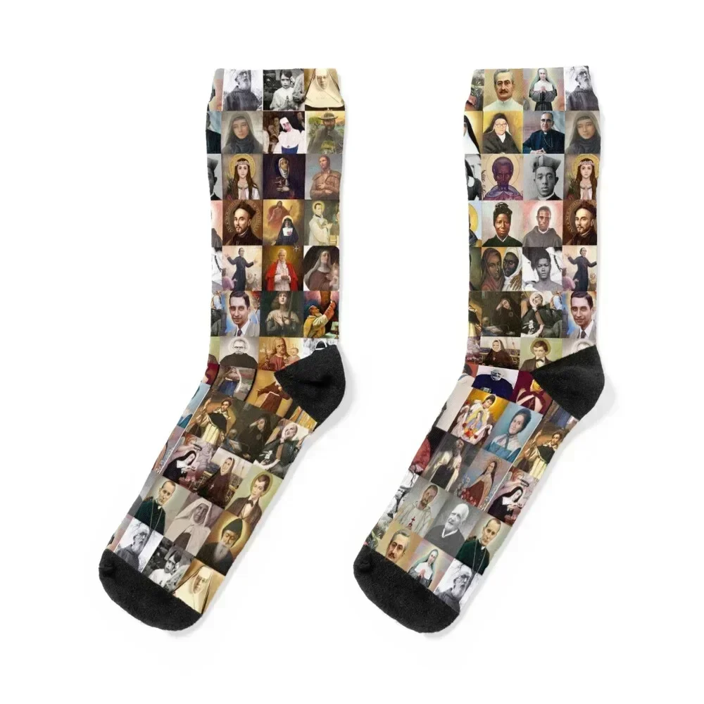 Saints All saints Catholic Tutti i Santi Socks anti slip football tennis sports stockings Women's Men's
