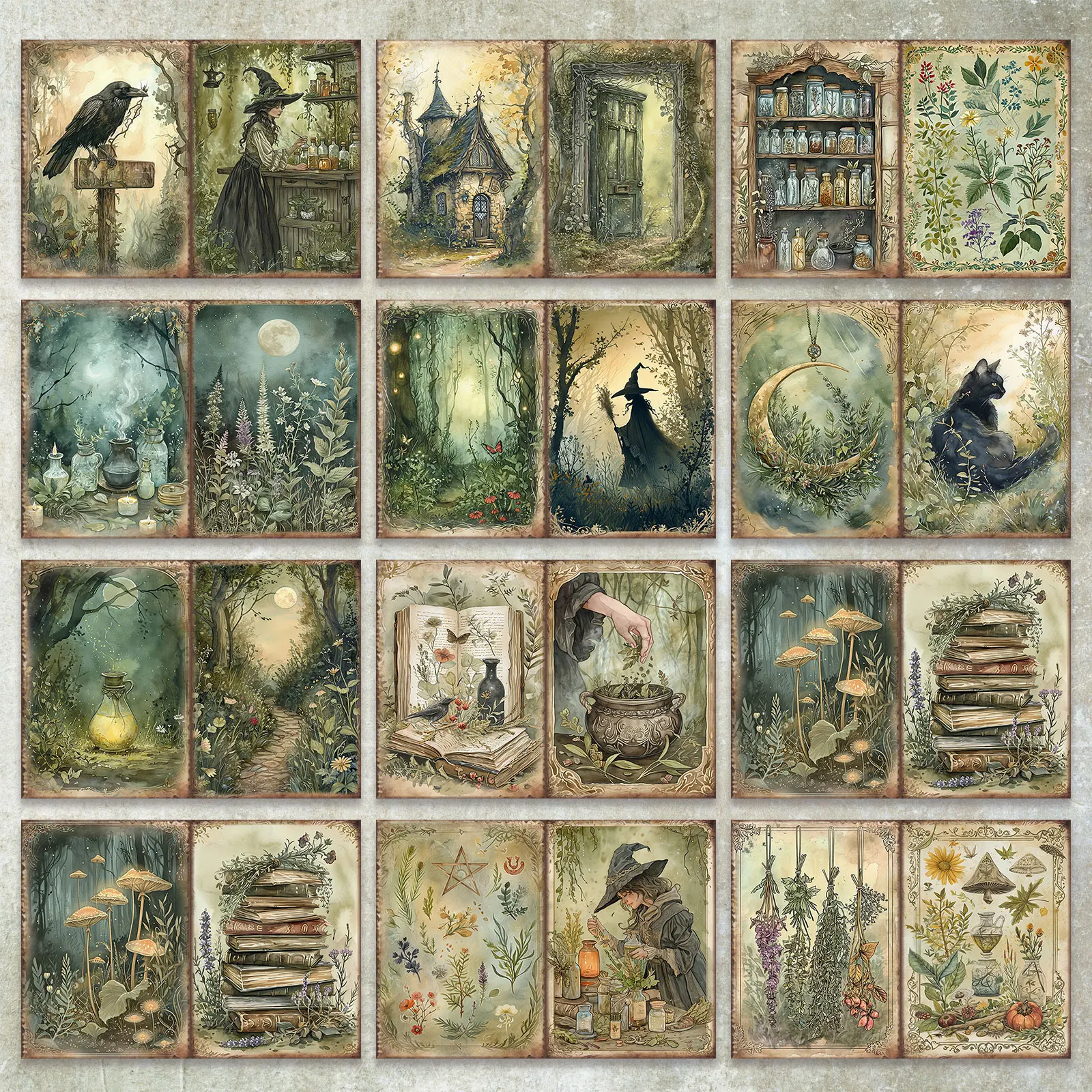 Бумага для скрапбукинга Mori Is A Magic Witch Black Cat 36 листов