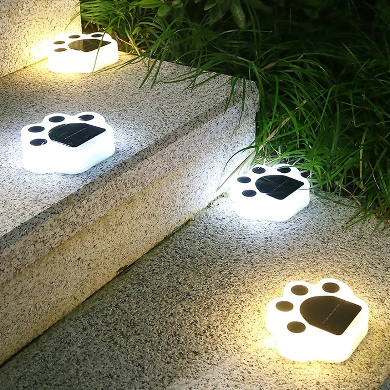 

Footprint Led Light Outdoor Lawn Lamp Solar Landscape Lights Bear Claw Paw for Patio Gardens Sidewalks and Corridors