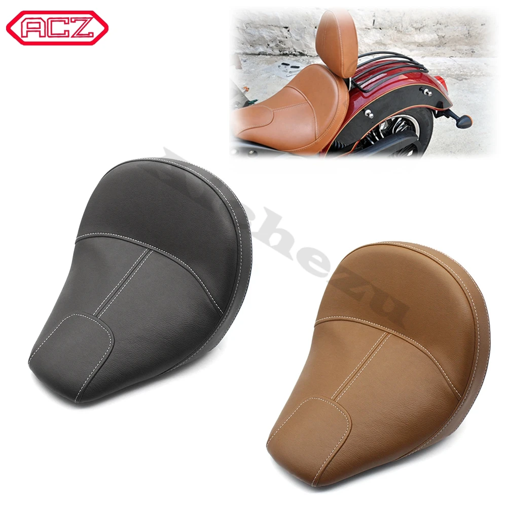 Motorcycle Parts Balck/Brown Leather Passenger Pillion Seat for Indian Scout 2015-2018 Scout Sixty