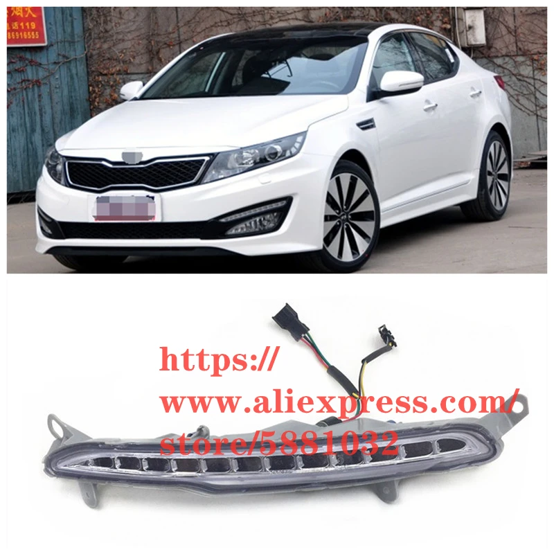 Pair LED DRL For Kia Optima K5 2014 2015 Daytime Running Light