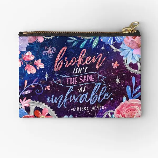

Broken Is Not The Same Zipper Pouches Small Socks Bag Coin Storage Wallet Men Key Women Packaging Cosmetic Underwear Money Pure