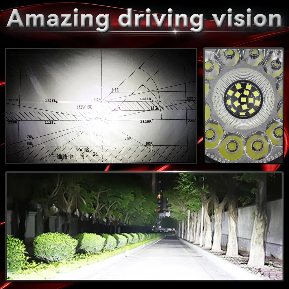 4-дюймовый автомобильный светодиодный рабочий фонарь круглый смешанный