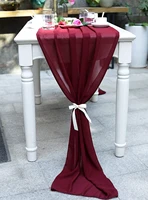 pink black chiffon lace table runner european american wedding decorative tablecloth ribbons wedding decoration table mat