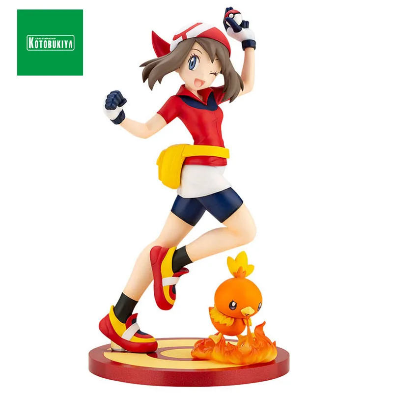 

19.5cm In Stock ARTFX J Pocket Monsters Figure Series Pocket Monsters Torchic &May Anime Figure Model Collecile Action PVC Model