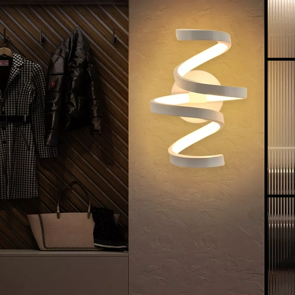 

Modern Spiral LED Wall Light Wall Mounted Light Home Bedside Aisle Lighting Bedroom Living Room Stairs Decorative Art Lamp