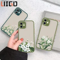 uigo case for iphone 11 painted flowers plant for iphone 13 12 pro max x xs max xr 7 8 plus se precision holes camera protection