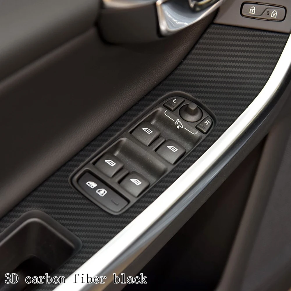 Фото Углеродное волокно для Volvo S60 V60 2011-2017, автомобильная пленка, внутренняя наклейка, центральная консоль, приборная панель, воздушная дверная ручка, подъемная панель №3
