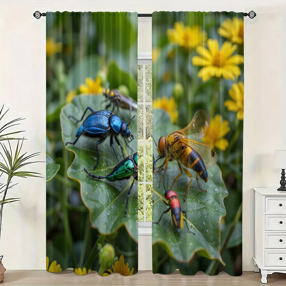 2 шт. шторы разноцветные бабочки прочный полиэстер без электричества праздничные