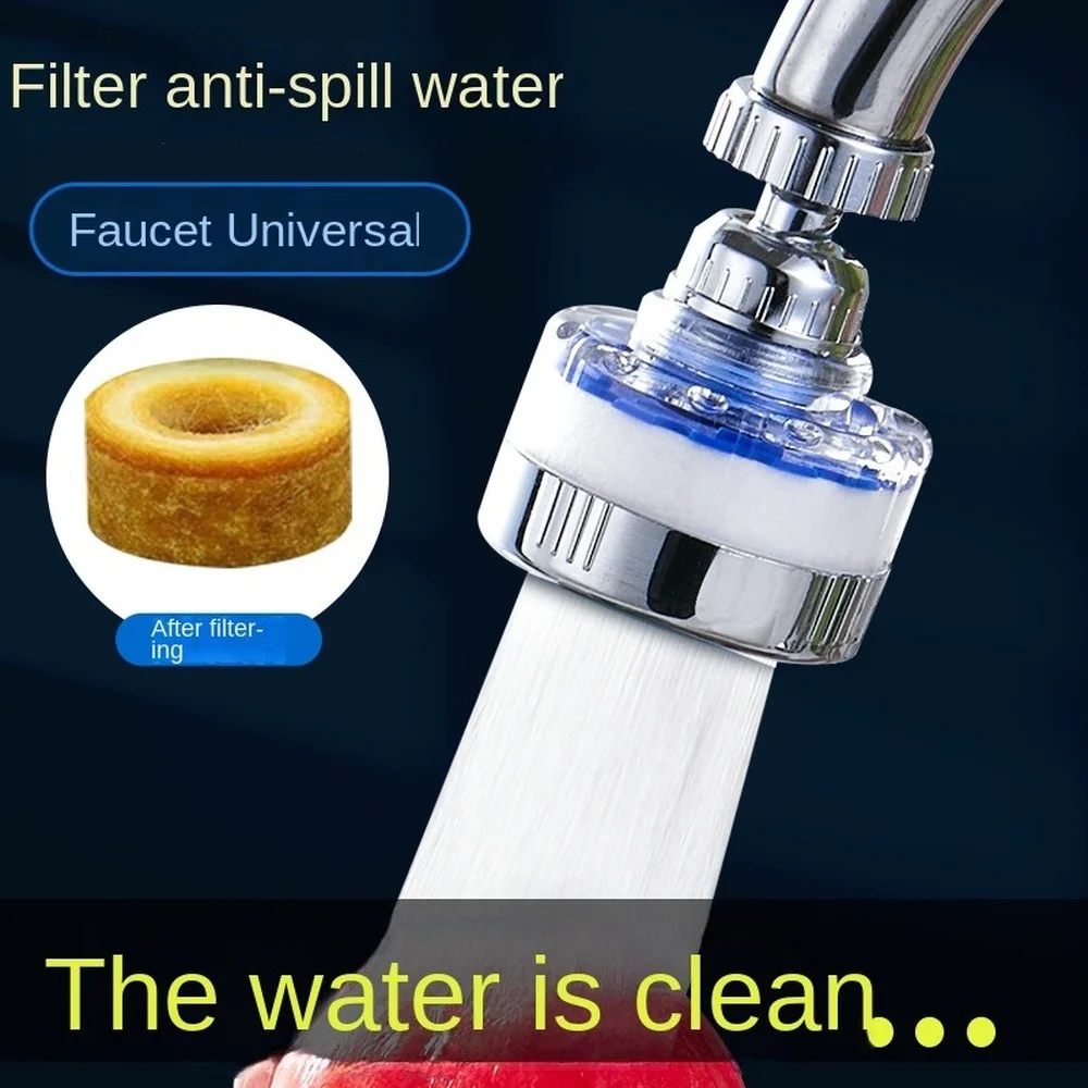 

360 Degree Rotatable Kitchen Faucet Aerator Water Filter Nozzle Water Saving Water Tap Adapter Device Kitchen Tap Accessories