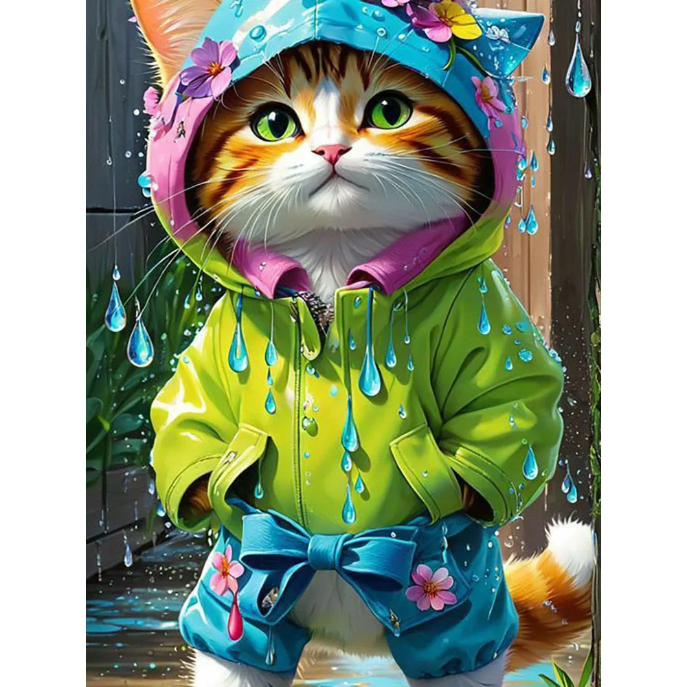 Набор алмазной живописи PYABPD круглые акриловые картины с рисунком животных и